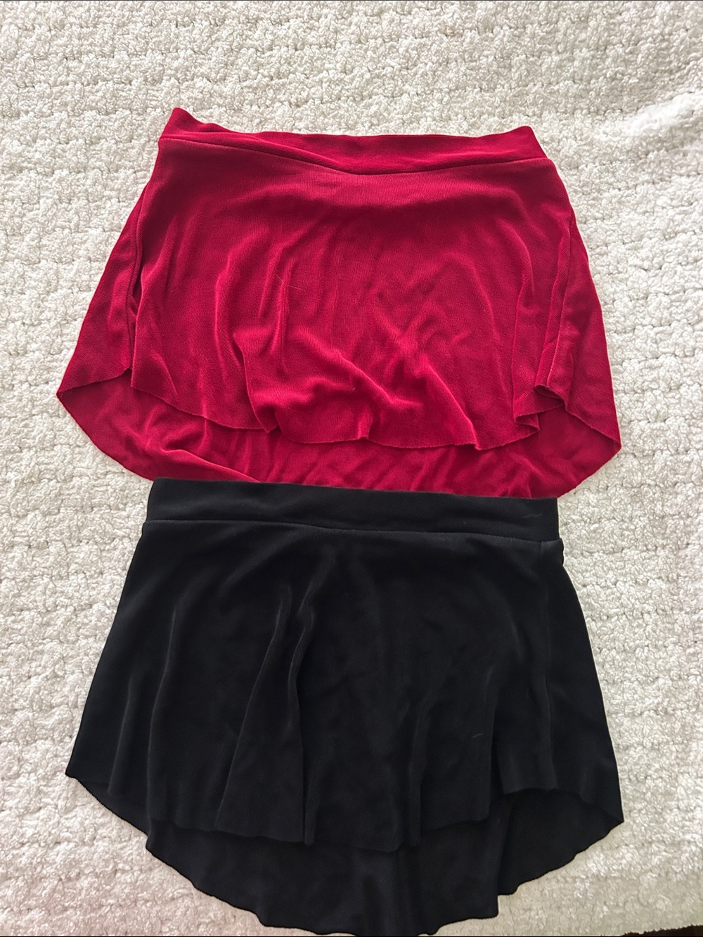 Women’s Black & Burgundy Bullet Pointe Ballet Skirt Duo -